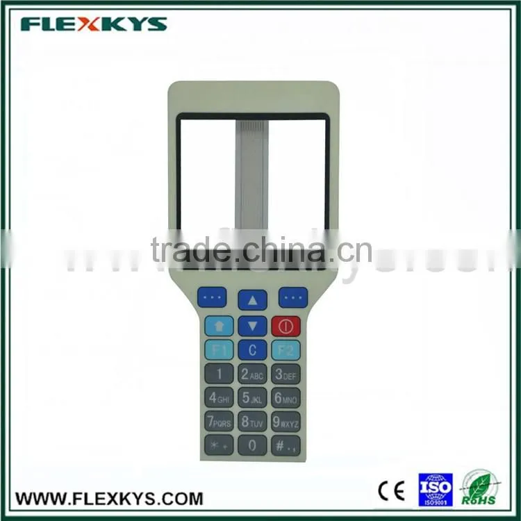 Custom-made High Quality Poly Dome Membrane Swtich with Flat Keys for Industrial Equipment
