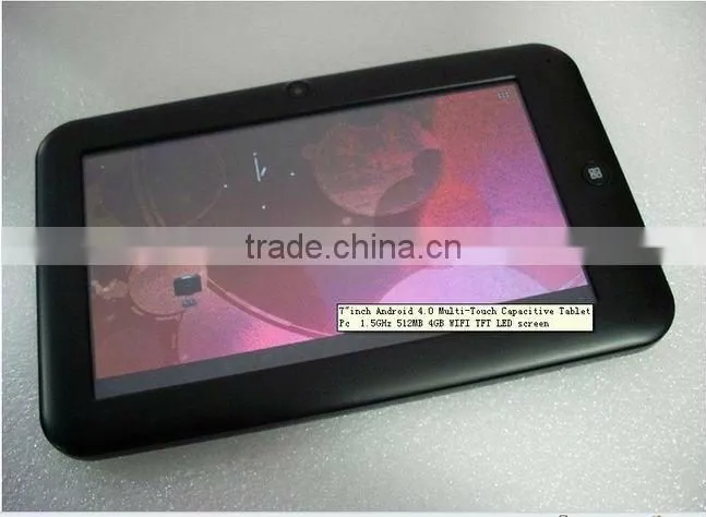 Hot sale 7"inch Android 4.0 Multi-Touch Capacitive Tablet Pc 1.5GHz 512MB 4GB WIFI TFT LED screen 01