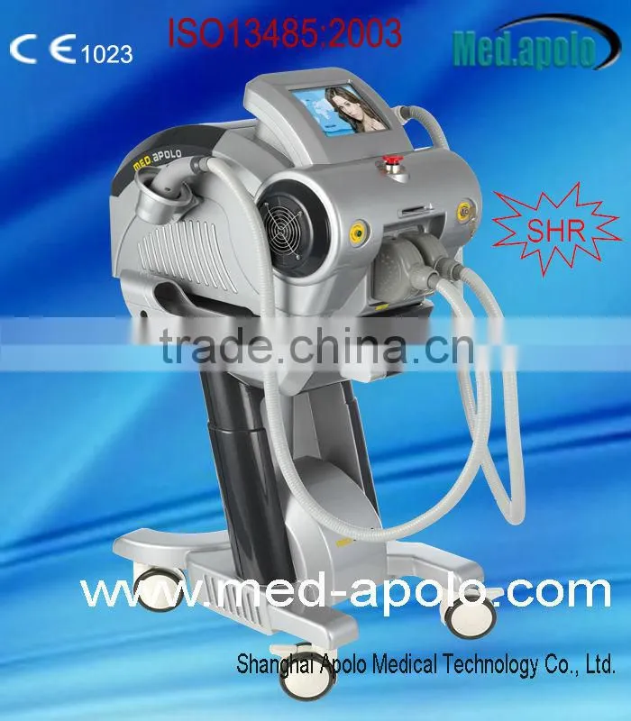 IPL SHR new technology for fast painless hair removal HS 300C by shanghai med apolo medical