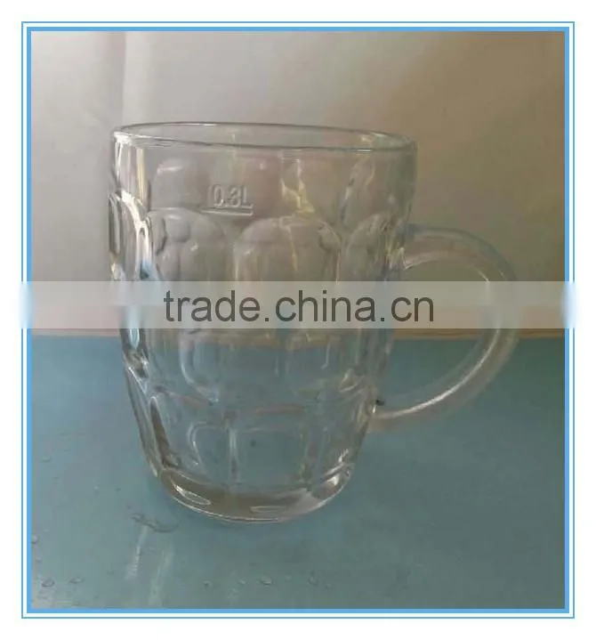 500ml beer glass with handle