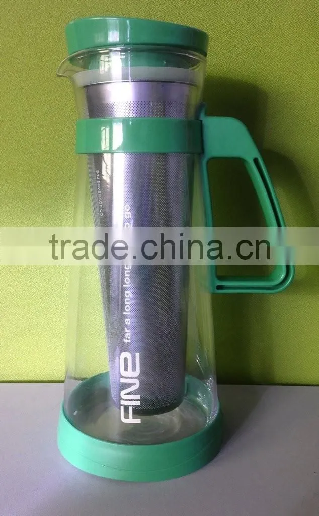1400ml Cold Brew Iced Coffee Maker, Black with infuser