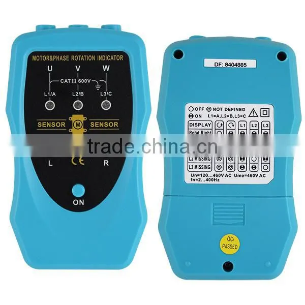 Motor 3 Phase Rotation Sequence Indicator Conveyors Pumps Rotary Portable Tester