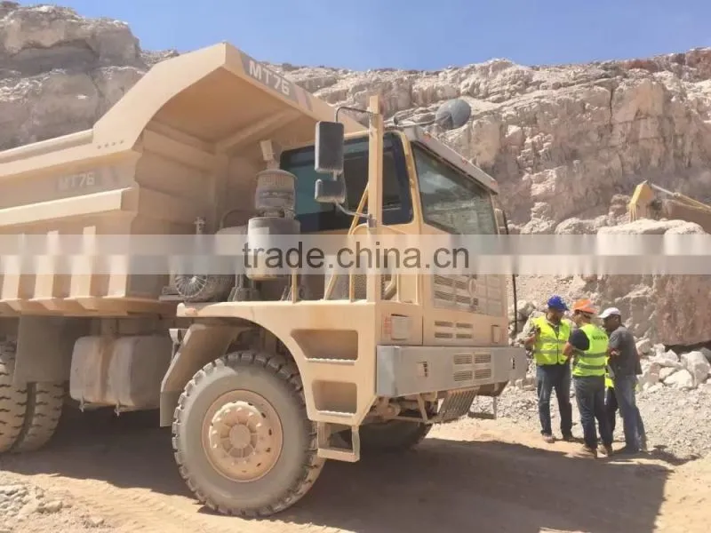 China LGMG 76T mining truck MT76 worked in Algeria