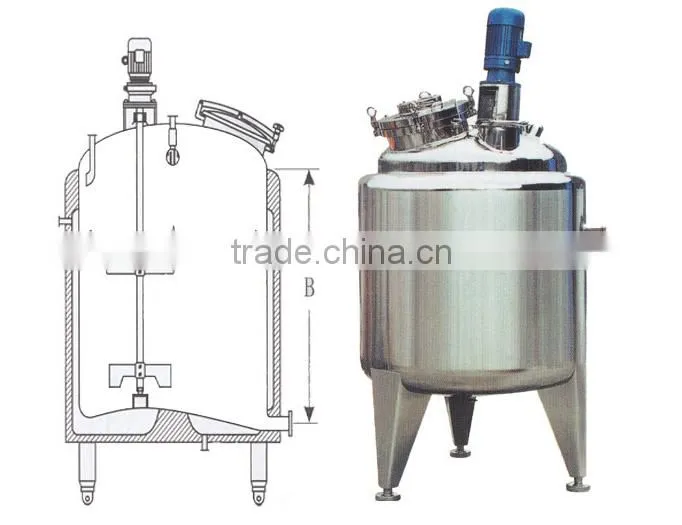 ice cream/ yogurt mixing tank,cheese mixing tank ISO,CE