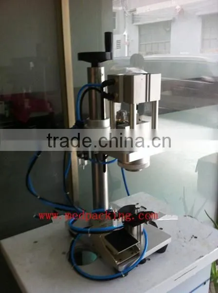 Semi-automatic perfume bottle crimper, pneumatic capping machine
