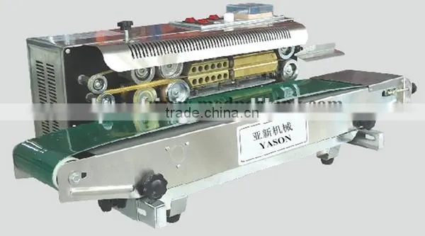FR900 Horizontal Plastic Film Sealing Machine+Date Printing+Seal Belt