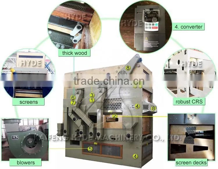 5X Air Screen cotton seed cleaning machine with chemical delinter