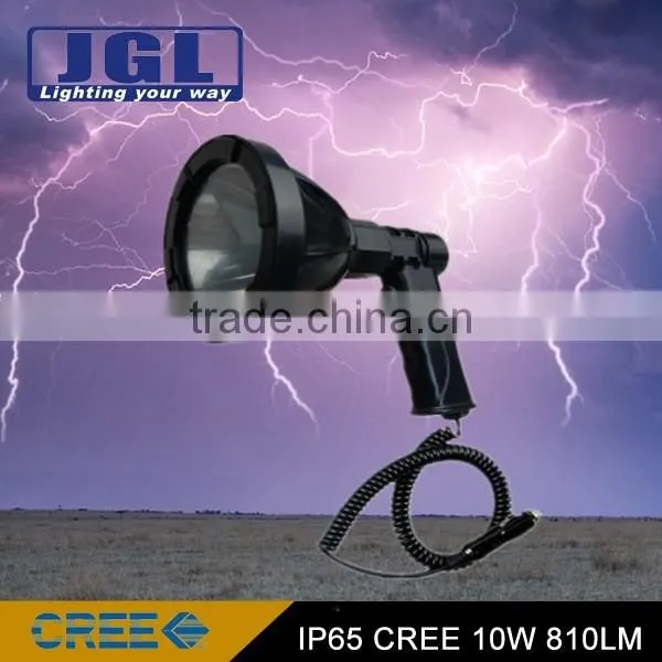 outdoor emergency juggle dark night search light portable handheld cree 10w LED rechargeable work spotlight model 5JG-T61LED-12V