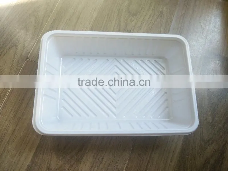 White PS plastic tray for different food packaging