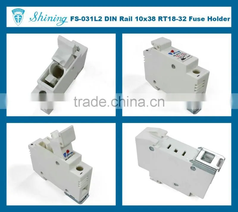 FS-031L2 UL Approved 380V DC AC 32A RT18-32 Cylinder Fuse Holder