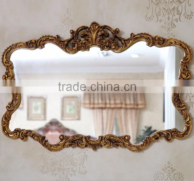 Classic European style home decorative antique finishing wall mirror