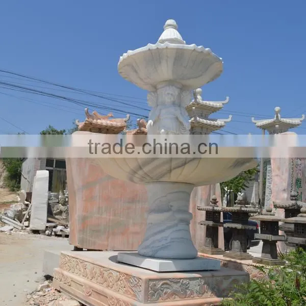 Oriental garden foutains with baby, marble fountain