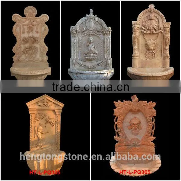 Garden Marble Water Wall Fountains with Nude Lady Statue