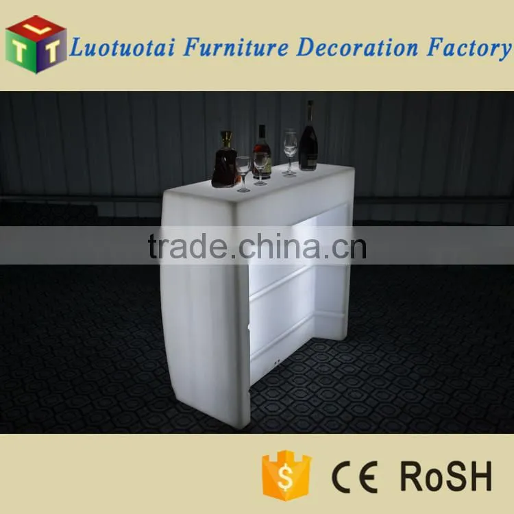 LED Remote Straight Bar Counter/ Hot Sell LED Rechargeable Bar Counter/LED Outdoor Lawn Use Bar Counter