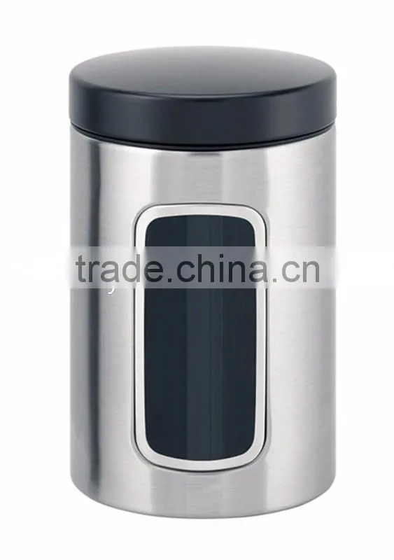 Amazon Top Sale Stainless Steel Highly Polished Tea Coffee Sugar Canisters