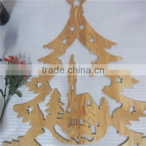 Halloween decorations use wooden trees wooden Christmas trees wooden crafts