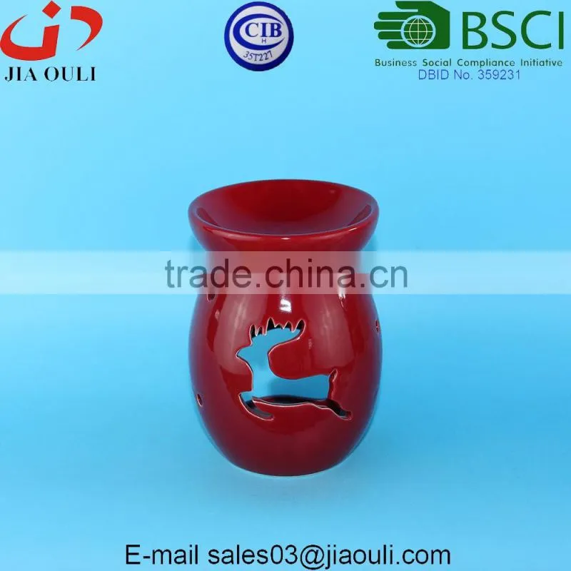 BSCI Audit Factory Ceramic Oven Oil Warmer Tealight Candle Diffuser, oil burner