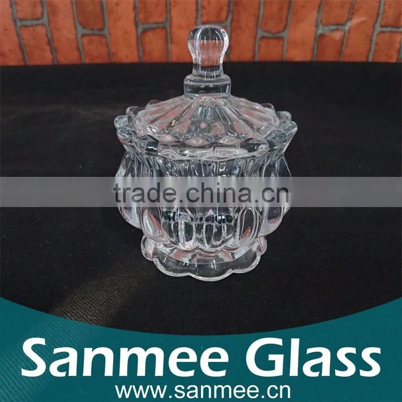 Delicate Royal Glass Candy Bowl Glass Sugar Bowl