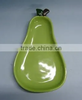 ceramic pear kid serving plate