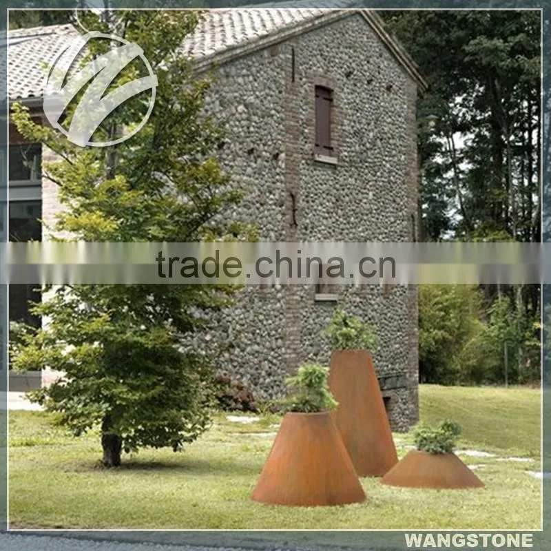 Wholesale modern custom size corten steel planter