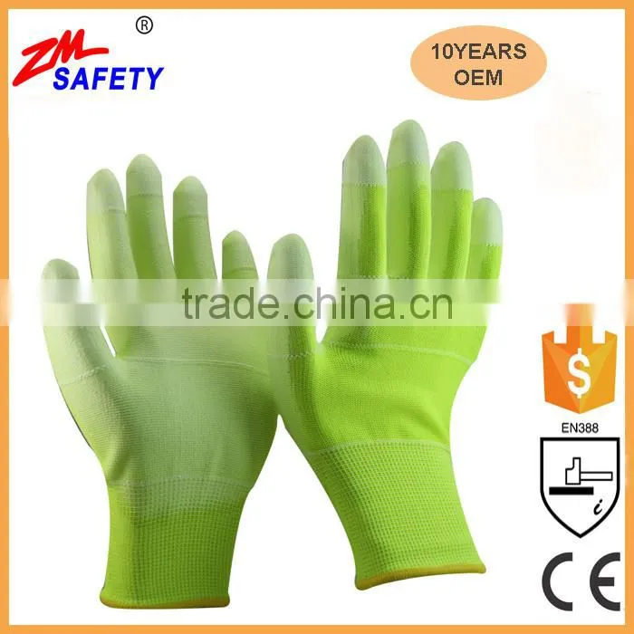 Colorful 13Gauge U3 Liner Coated PU Protective Gloves for Light Work Garden Use