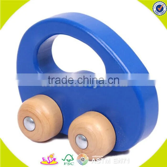 wholesale brand new wooden children pull animal car toy top quality wooden pull animal car toy W05B035