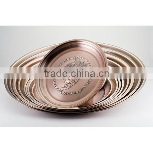 25cm to 80cm Kitchen Stainless Steels Round Serving Tray