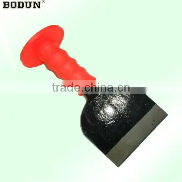 H6019 Flat cold chisel with orange round rubber handle