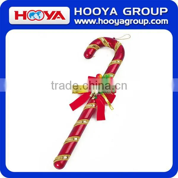 16.5cm Christmas Crutch Red and Golden Mixed
