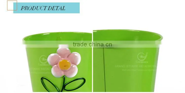Garden galvanized or iron flower tubs and pots decorative potted plants