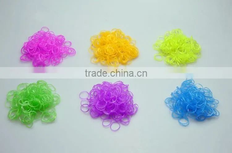 DIY LOOM BANDS BRACELET MAKING KIT INCLUDES 300 colorful RUBBER BANDS LOOM CLIPS