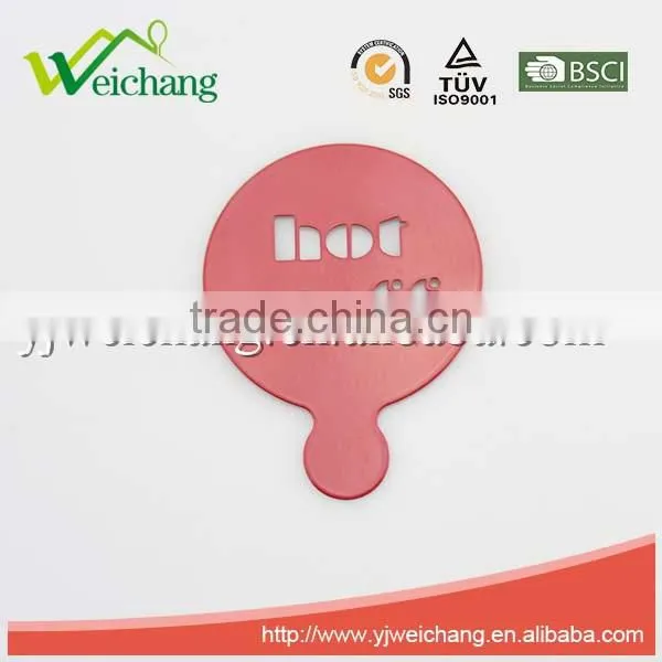 WCTS421 Cappuccino Coffee Barista Stencils Coffee Template Tools Accessories,stainless steel,spray lacquer