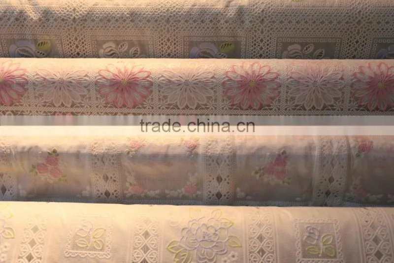 137CM*20M beautiful and elegant golden PVC lace table cloth