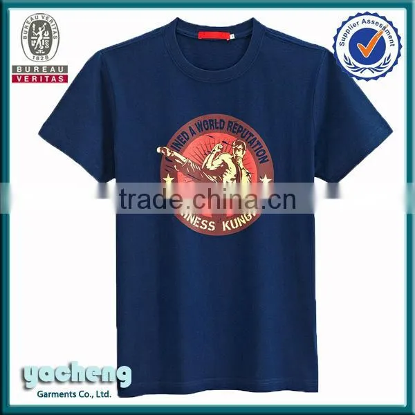 Chinese Kongfu print cotton import t-shirts thailand for men