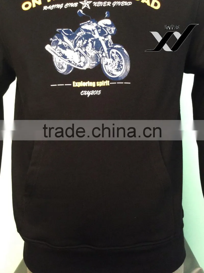 motorcycle black men hooded sweatshirt pullover