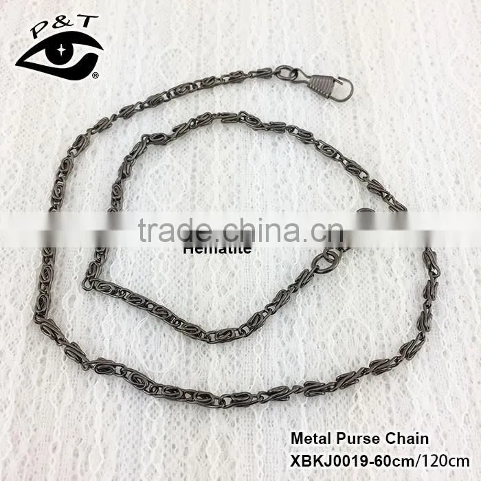 Custom fashion decorative clothes purses metal chains for bags