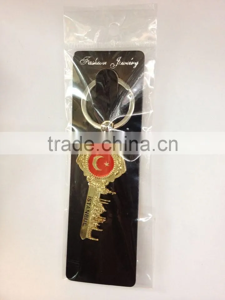 New Arrival Custom Key Shape Metal Keychain
