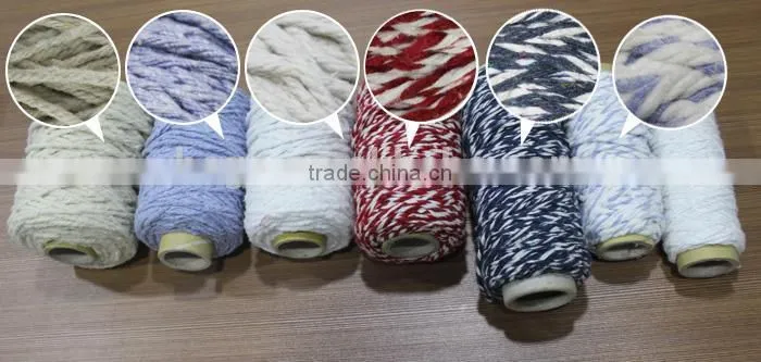 OE polyester cotton blended recycled thick knitting yarns