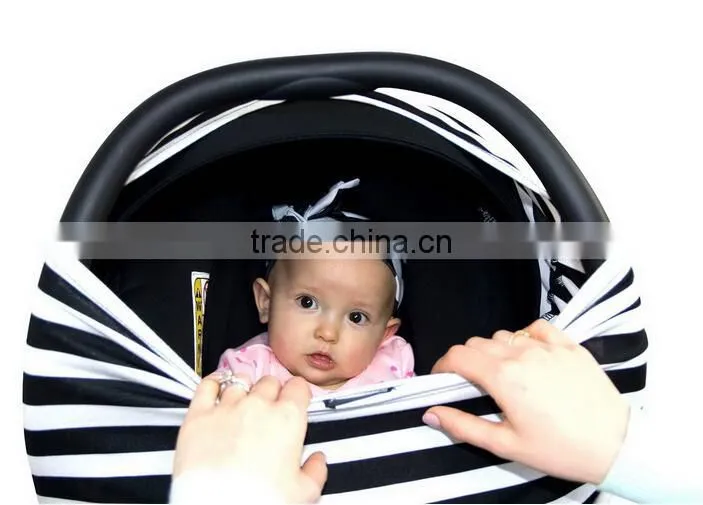 Organic Cotton Breathable Nursing Scarf Cover Up for Breastfeeding and Baby Car Seat Cover