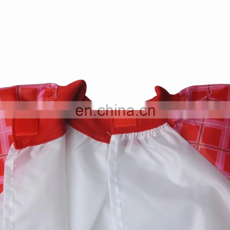Red Sleeve White Colour 100% Polyester Children Smock