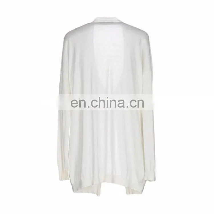2017 latest design lady top as long sleeve cardigans for women made of wholesale silk fabric