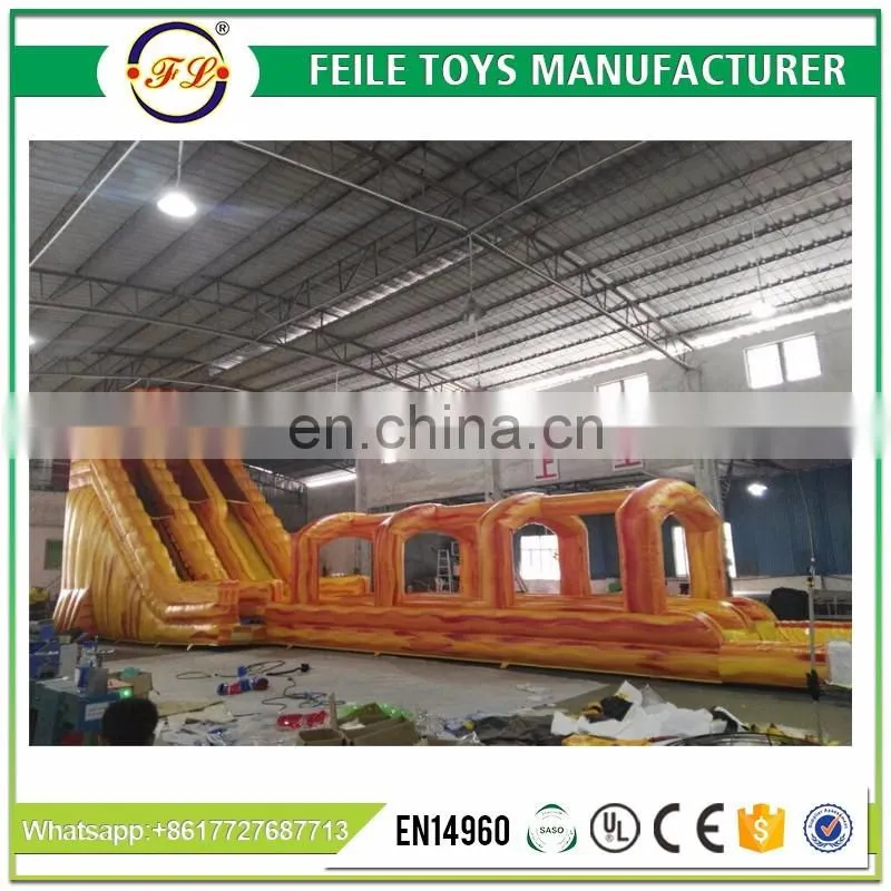 tropical inflatable slide,water wave inflatable slide