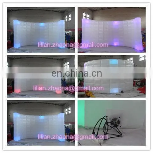 2013 new shape led lighting indoor room inflatable wall for exhibition