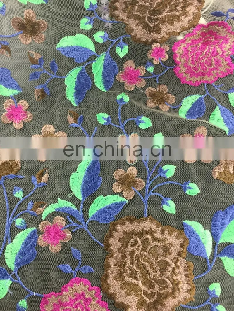 wholesale embroidry lace fabric textile lace factory