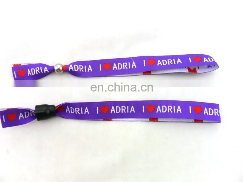 wholesale heat transfer polyester customized fabric wristbands