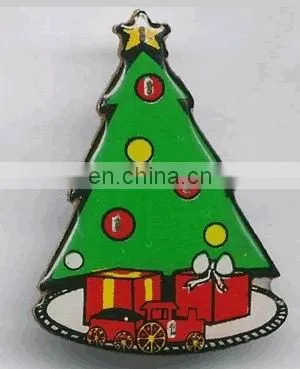 Christmas decorating gifts flashing lapel pin multiple shapes China supplier