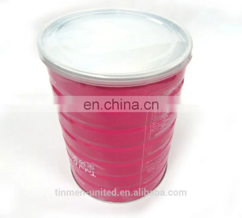 Large Round Tin Patted Bottom Can