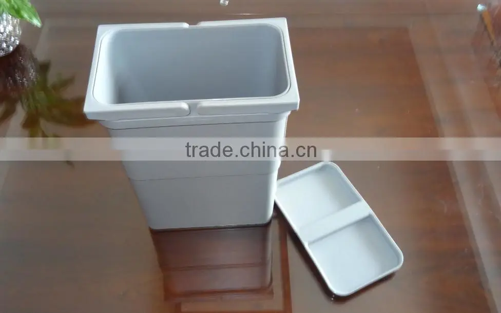8L plastic trash can with lid and handle, waste bin, garbage can