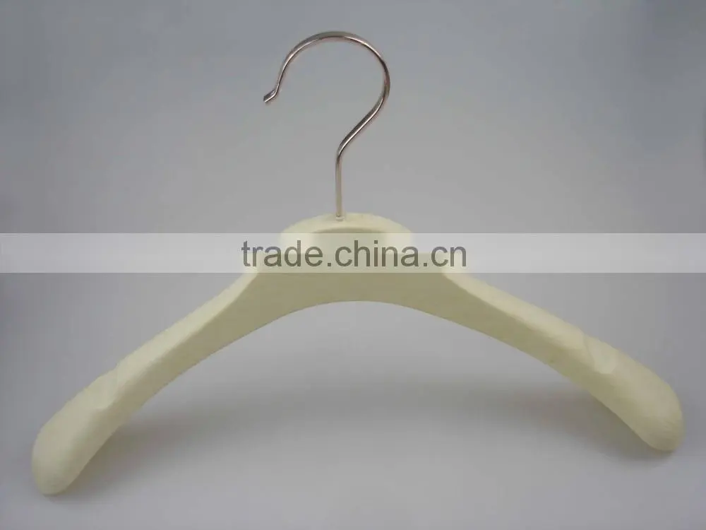 IMY-524 imitation wood grain plastic top hangers for fabric cheap