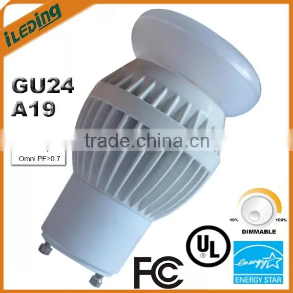 GU24 Base Omni A19 LED Light Bulb 12W 800LM Dimmable Cree Chip